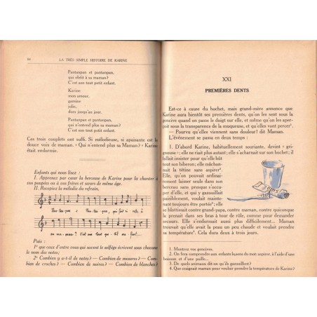 La très simple histoire de Karine, Docteur Simon, 1946 - rare littérature jeunesse, éducation petite enfance