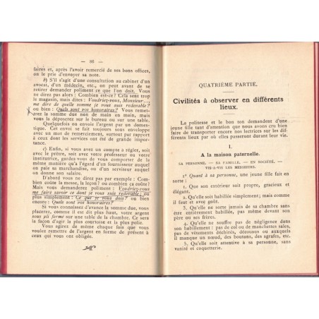La jeune fille polie au pensionnat et dans sa famille, par un Aumônier, 1914 - politesse, éducation, jeunes filles,