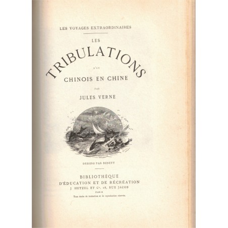 Oeuvres de Jules Verne, les 500 millions de la Bégum, les tribulations d'un Chinois en Chine, 1966 -  Hetzel bleu Rencontre,