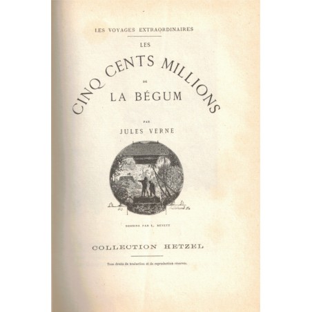 Oeuvres de Jules Verne, les 500 millions de la Bégum, les tribulations d'un Chinois en Chine, 1966 -  Hetzel bleu Rencontre,