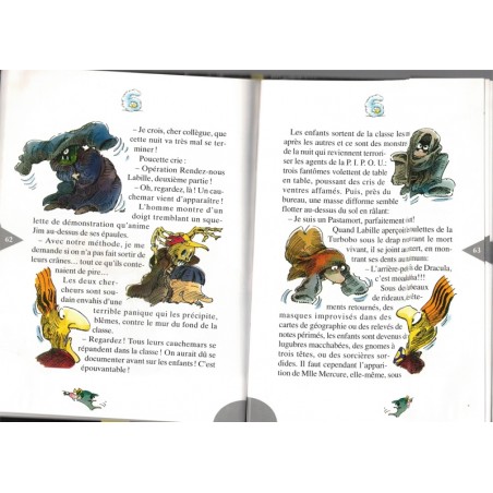 Ecole de nuit, les Pastagums, Alain Serres, illustrateur Pef, 1994 - bandes dessinées, frissons littérature jeunesse