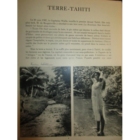 Tahiti, le dernier paradis terrestre, 1951, Bernard Villaret - îles Océan Pacifique, ethnologie, France Outre-Mer