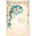 Carte postale Mandoline & flûte, 1906, timbre-poste type blanc 1 5c, Lille - carte postale ancienne Bonne fête, philatélie