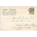 Carte postale Mandoline & flûte, 1906, timbre France type Sage 5c, Lille - carte postale ancienne Bonne fête, philatélie