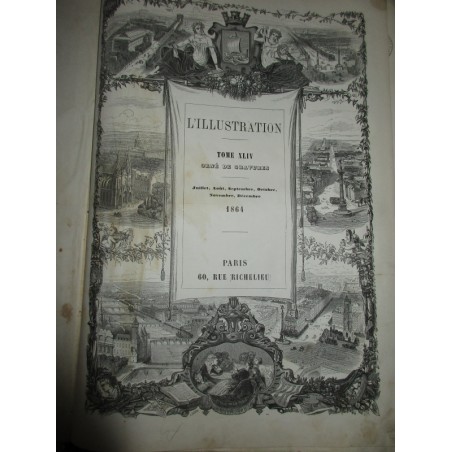 Journal L'Illustration six mois année 1865 de janvier à juin tome 45 - journaux anciens, XIXe siècle
