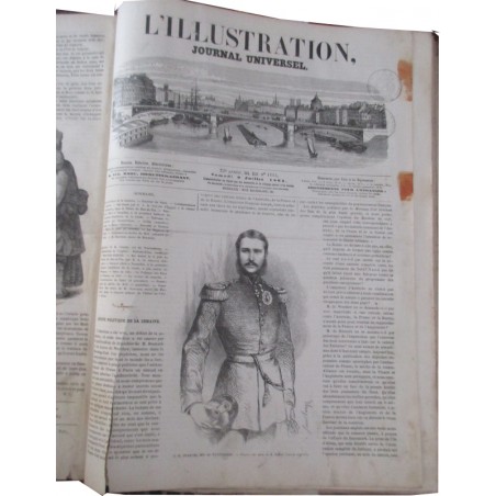 Journal L'Illustration six mois année 1865 de janvier à juin tome 45 - journaux anciens, XIXe siècle