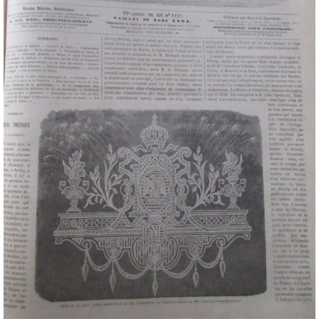 Journal L'Illustration six mois année 1865 de janvier à juin tome 45 - journaux anciens, XIXe siècle