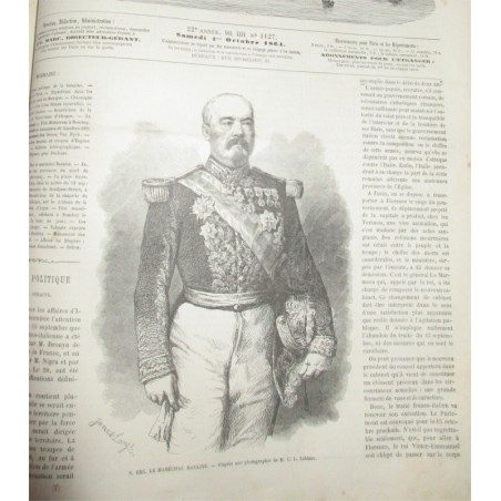 Journal L'Illustration six mois année 1865 de janvier à juin tome 45 - journaux anciens, XIXe siècle