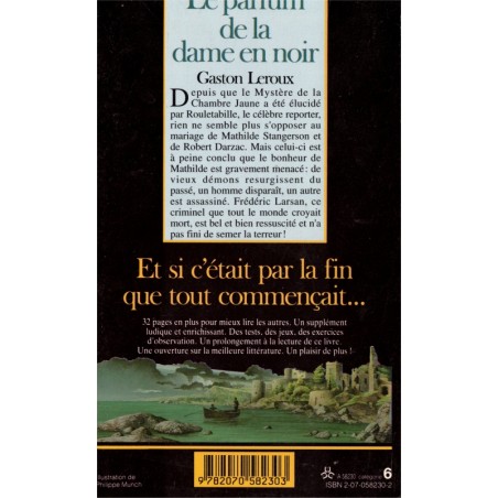 Le parfum de la dame en noir, Gaston Leroux, 1993 - Rouletabile, roman policier jeunesse, collection Folio Junior