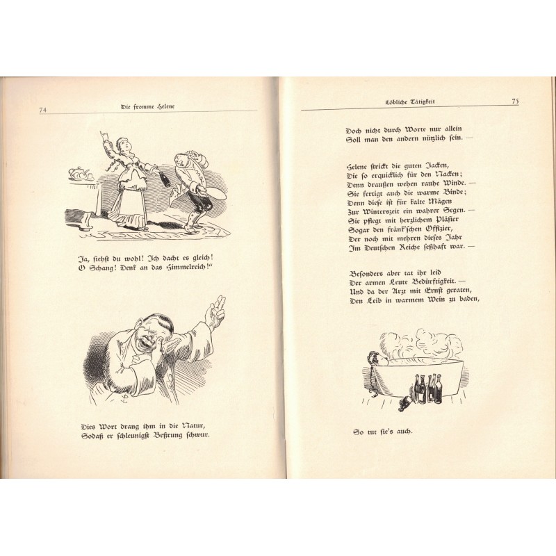 Die Fromme Helene, Wilhelm Busch, 1936 peintres illustrateurs, humour, Allemagne Die Fromme Helene, Wilhelm Busch, 1936 peintres illustrateurs, humour, Allemagne
