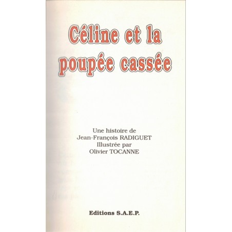 Céline et la poupée cassée, Jean-François Radiguet, 1993 - belles histoires enfance