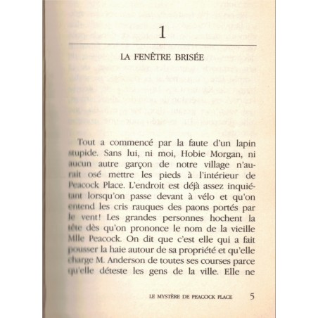 Le mystère de Peacock Place, Mary Francis Craig, 1990 - policier jeunesse, aventure verte