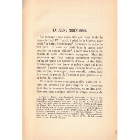 La jeune Sibérienne, Maistre - Prosateurs français, Fanzösischer Schriftsteller, 1892 - Littérature XVIIIe s. bilingue Deutsch