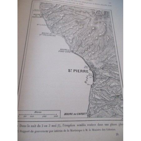 La ville détruite, Saint-Pierre, Marcel Dumoret, 1902 - Martinique, Antilles, Amérique Latine, France d'Outre-mer, volcans,
