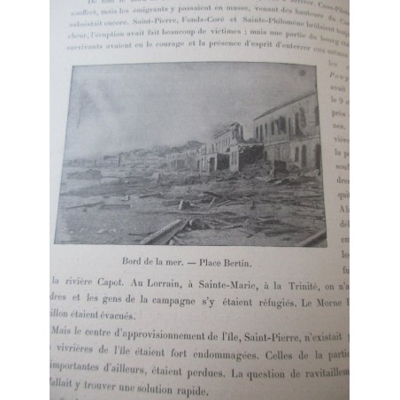 La ville détruite, Saint-Pierre, Marcel Dumoret, 1902 - Martinique, Antilles, Amérique Latine, France d'Outre-mer, volcans,