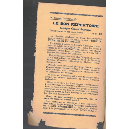 Escale aux tropiques, drame d'aventures, Pierre Dumaine & Louis Brunet - dédicacé, théâtre XXe s.
