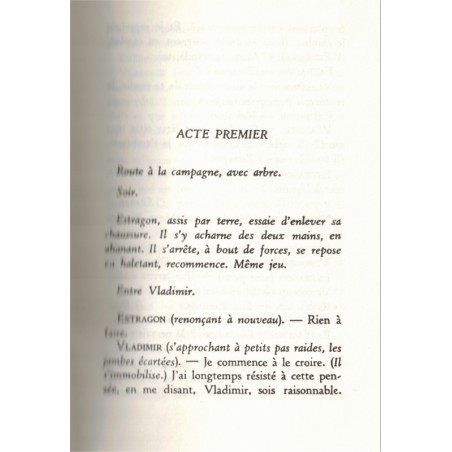 En attendant Godot, Samuel Beckett, 1968 - théâtre XXe s.