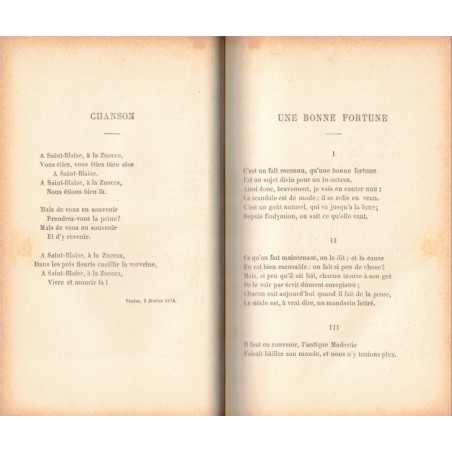 Poésies nouvelles 1836-1852, Alfred de Musset, 1887 - poésie, littérature XIXe s., couverture cuir,