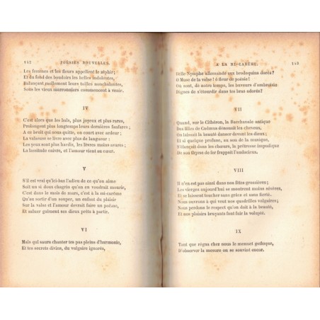 Poésies nouvelles 1836-1852, Alfred de Musset, 1887 - poésie, littérature XIXe s., couverture cuir,
