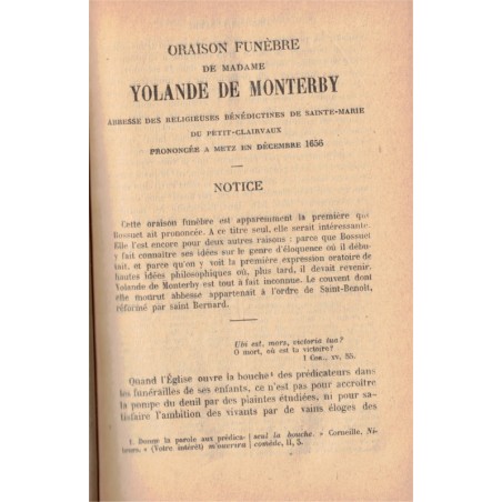 Oraisons funèbres, Bossuet - Classiques français, Littérature XVIIe s., catholicisme, messe, biographies