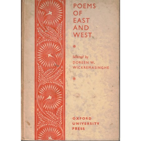 Poems of East and West, Doreen Wickremasinghe, 1937 - anthologie poésie, littérature anglaise, Indes, écrivain indien,