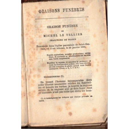 Oraisons funèbres, tome 2, Bossuet, 1883 - Littérature 17e s. catholicisme, biographies