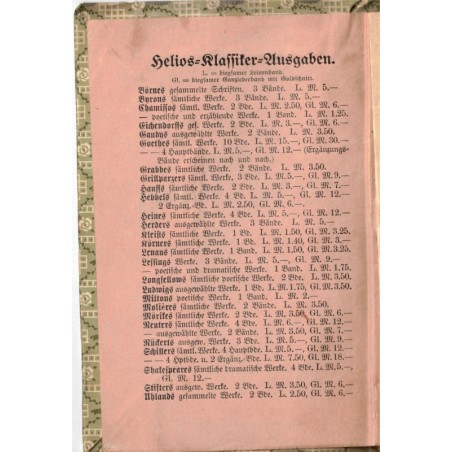 Prinz Friedrich von Homburg, Heinrich von Kleist, 1917 - Litteratur, Schauspiel, Helios Klassiker Ausgaben