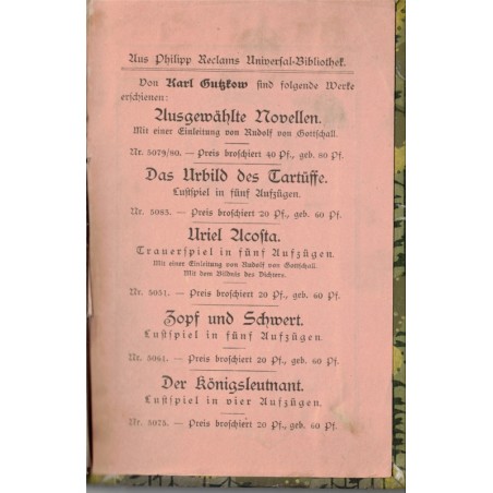 Uriel Acosta, Karl Gutzkow, Litteratur, Traumerspiel, Philipp Reclams Universal Bibliotheck