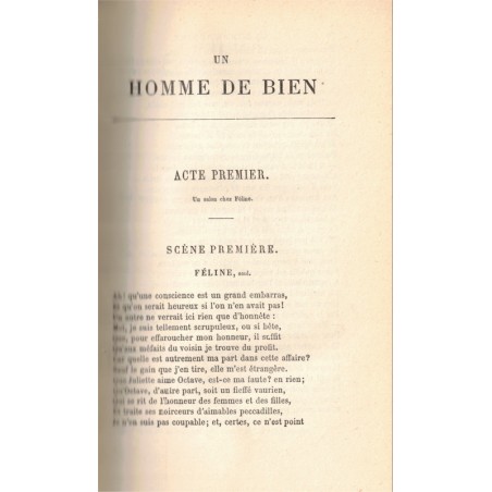Théâtre complet T1, La Ciguë, Un homme de bien, L'aventurière, L'habit vert, Gabrielle, Le joueur de flûte, Emile Augier, 1882 -