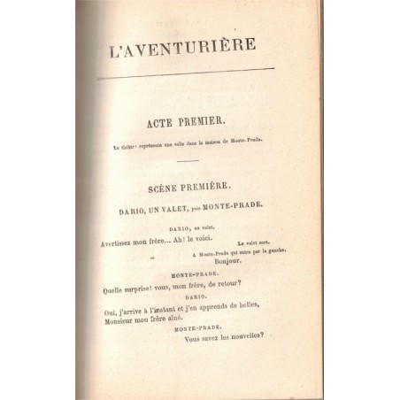 Théâtre complet T1, La Ciguë, Un homme de bien, L'aventurière, L'habit vert, Gabrielle, Le joueur de flûte, Emile Augier, 1882 -