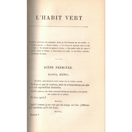Théâtre complet T1, La Ciguë, Un homme de bien, L'aventurière, L'habit vert, Gabrielle, Le joueur de flûte, Emile Augier, 1882 -