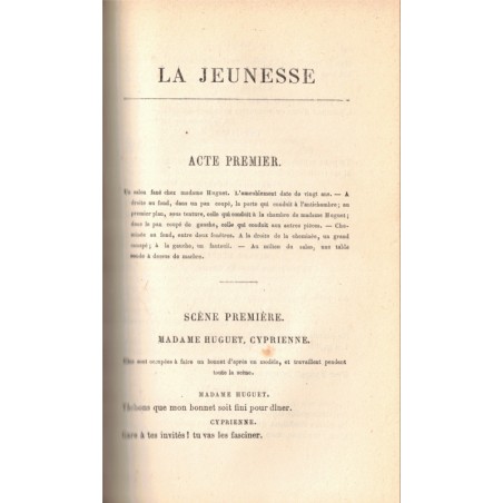 Théâtre complet T3, La pierre de touche, Le mariage d'Olympe, La jeunesse, Sapho,, Emile Augier, 1883, opéra