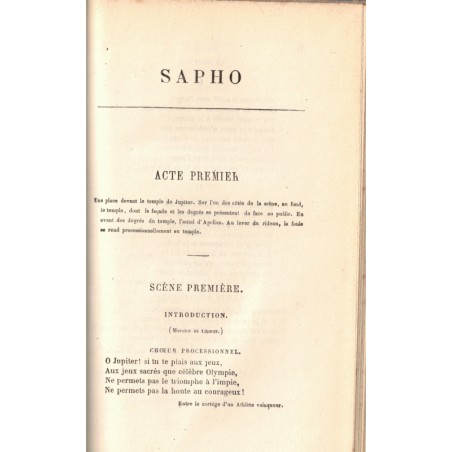 Théâtre complet T3, La pierre de touche, Le mariage d'Olympe, La jeunesse, Sapho,, Emile Augier, 1883, opéra