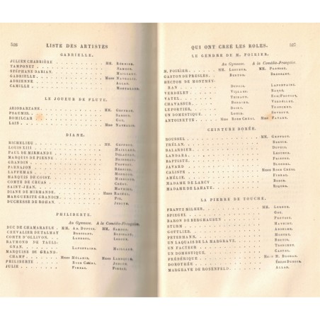Théâtre complet T6, Paul Forestier, le Post-scriptum, Lions et renards, Jean de Thommeray, Emile Augier, 1883, acteurs,