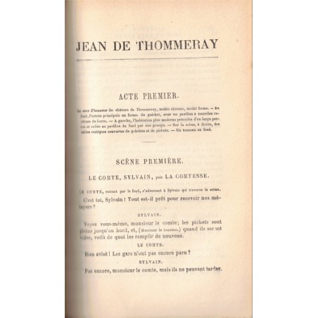 Théâtre complet T6, Paul Forestier, le Post-scriptum, Lions et renards, Jean de Thommeray, Emile Augier, 1883, acteurs,
