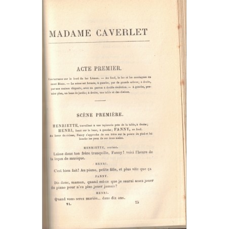 Théâtre complet T6, Paul Forestier, le Post-scriptum, Lions et renards, Jean de Thommeray, Emile Augier, 1883, acteurs,