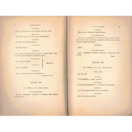 Cabotins ! Edouard Pailleron, 1896 - comédie, théâtre vaudeville,