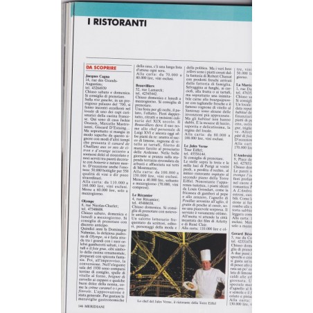 Meridiani, mars 1990 Parigi, Paris - revue italienne, tourisme Paris, culture Paris, Italie,