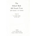 The Oxford book of french verse, John Lucas, 1946 - poètes, anthologie littérature