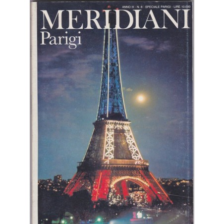 Meridiani, mars 1990 Parigi, Paris - revue italienne, tourisme Paris, culture Paris, Italie,