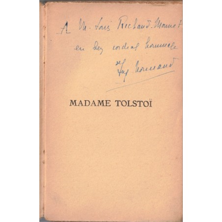 Madame Tolstoï, Suzanne Normand, 1932 - biographies écrivains Russie, livre dédicacé