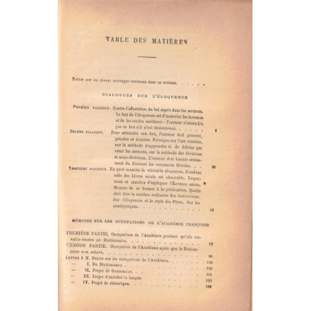 Dialogues sur l'éloquence, de l'éducation des filles, fables, Fénelon - pédagogie, théologie, littérature 17e s.