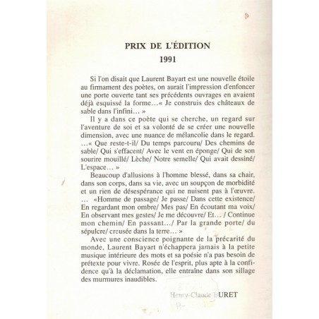 L'océan renversé, Rouge-éternité, Laurent Bayart, 1992 - poètes