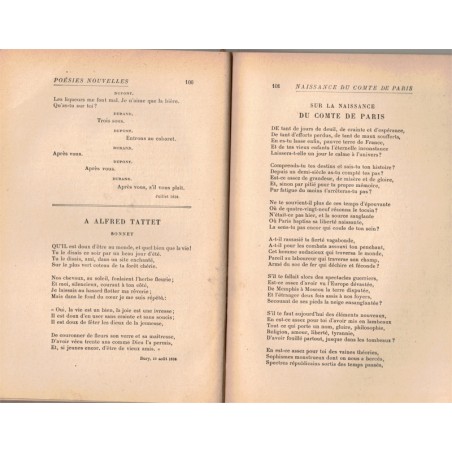 Alfred de Musset, 1909, poésies nouvelles 1836-1852 - Littérature XIXe s. poètes, Bibliothèque Larousse