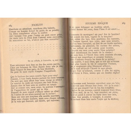 Jocelyn, Lamartine, 1932 - Littérature XIXe s. Les chefs-d'œuvre de Lamartine