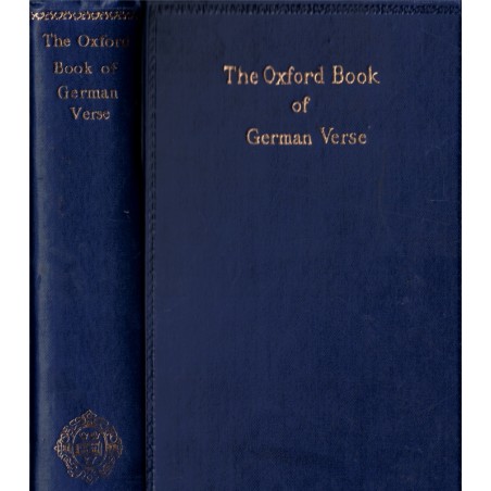 German verse, Das Oxforder Buch Deutscher Dicthung, The Oxford book of German verser, 1962 - poésie, Littérature allemande