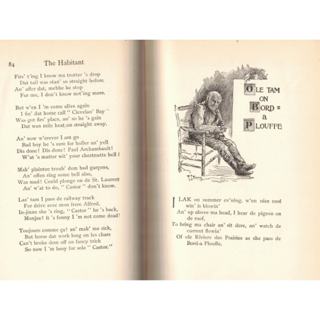 The habitant, & other French-Canadian poems, W.H. Drummond, 1897 - english litteratur, écrivains canadiens, Canada français