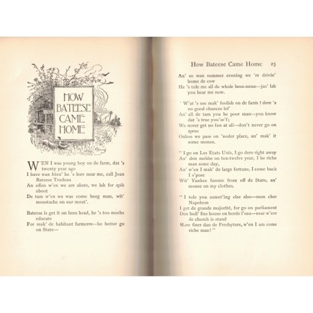 The habitant, & other French-Canadian poems, W.H. Drummond, 1897 - english litteratur, écrivains canadiens, Canada français