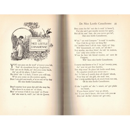 The habitant, & other French-Canadian poems, W.H. Drummond, 1897 - english litteratur, écrivains canadiens, Canada français