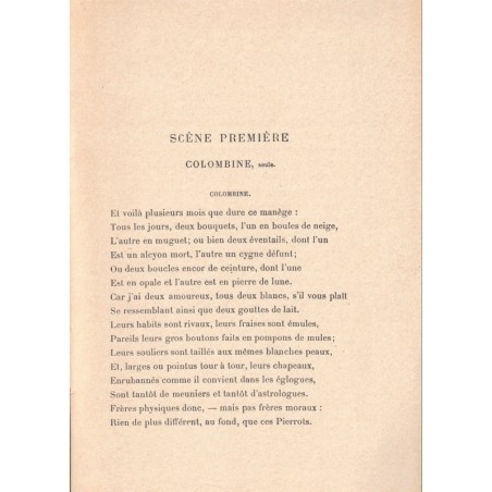 Les romanesques, les deux Pierrots, Edmond Rostand - comédie théâtre XIXe s.